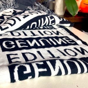 Genuine Edition Black and White Block Scarf by H&M